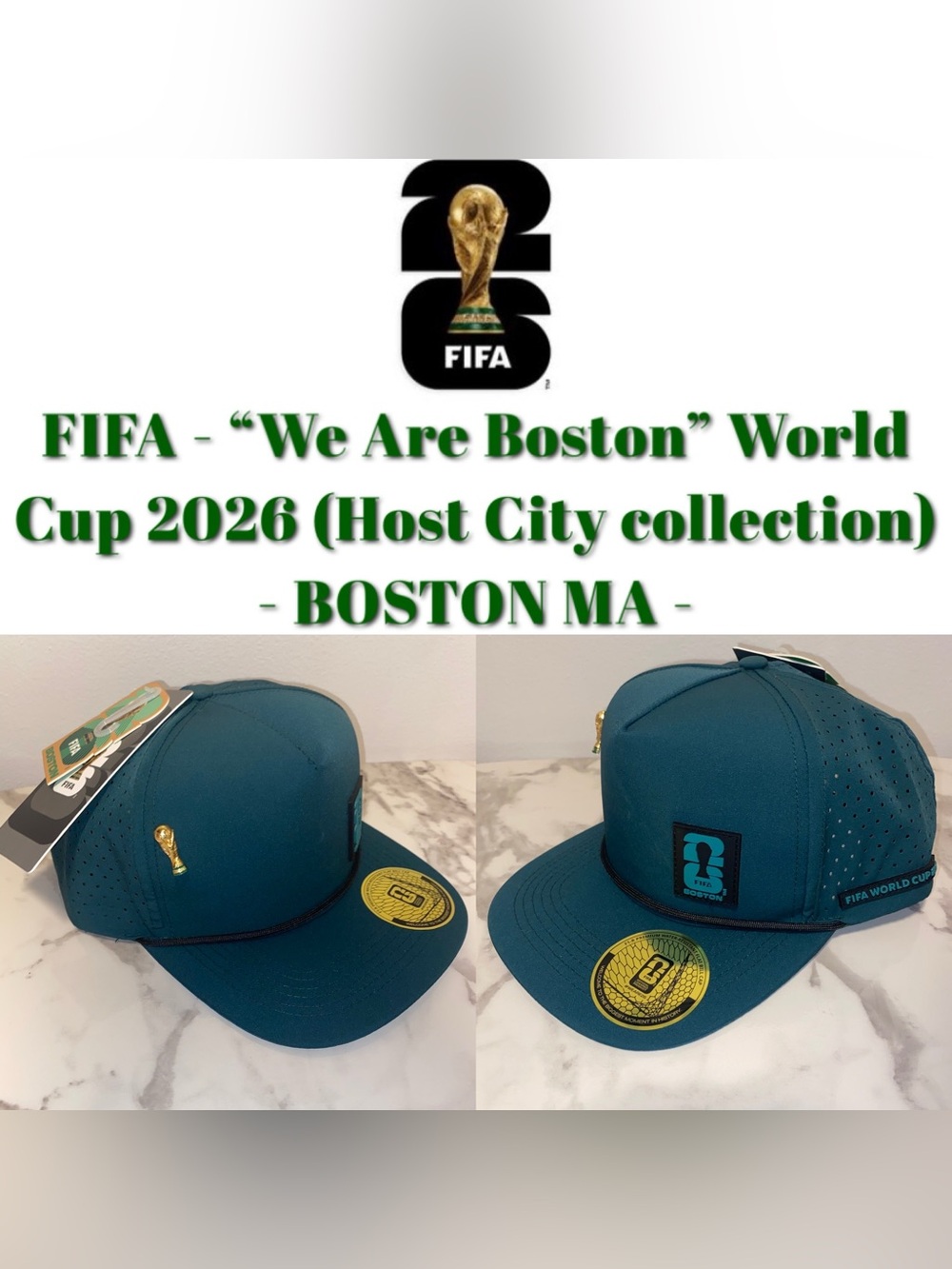 FIFA World Cup 2026 Host City Collection SnapBack Hat (Boston MA) - NWT